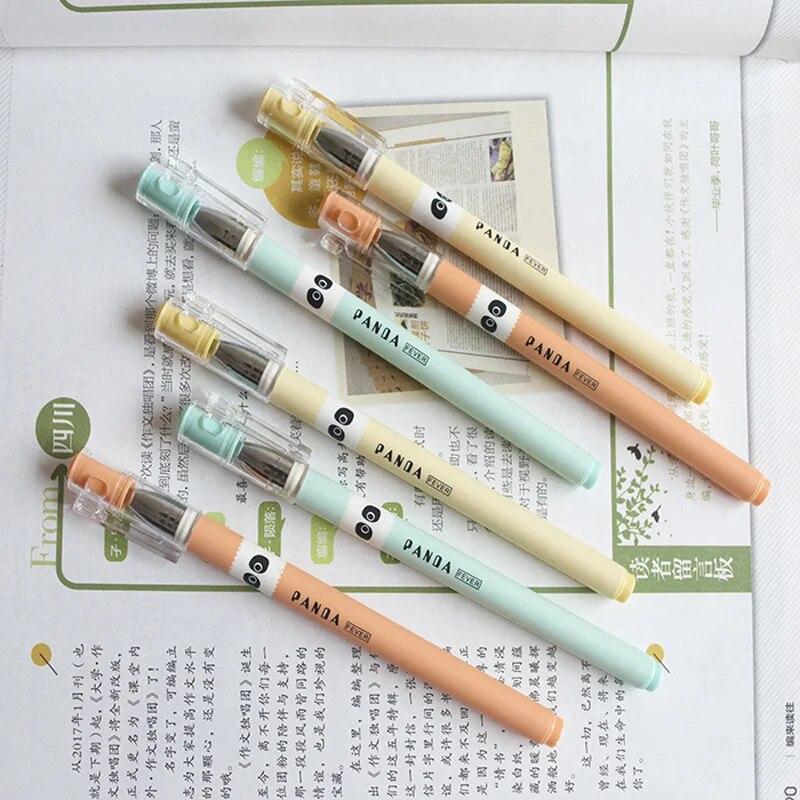 â‚¬220000 Goedkoper 3X Cute Kawaii Panda Face Gel Pen Writing Signing Pen School Office Supply
