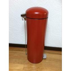 Brabantia prullenbak pedaalemmer vuilnisbak 20 liter rood