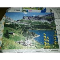 Ravensburger puzzel van Alpen landschap 1000 stuks Compleet