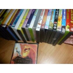 groot pakket dvd's oa Lion King, Lollifant, Little Cars Dvd