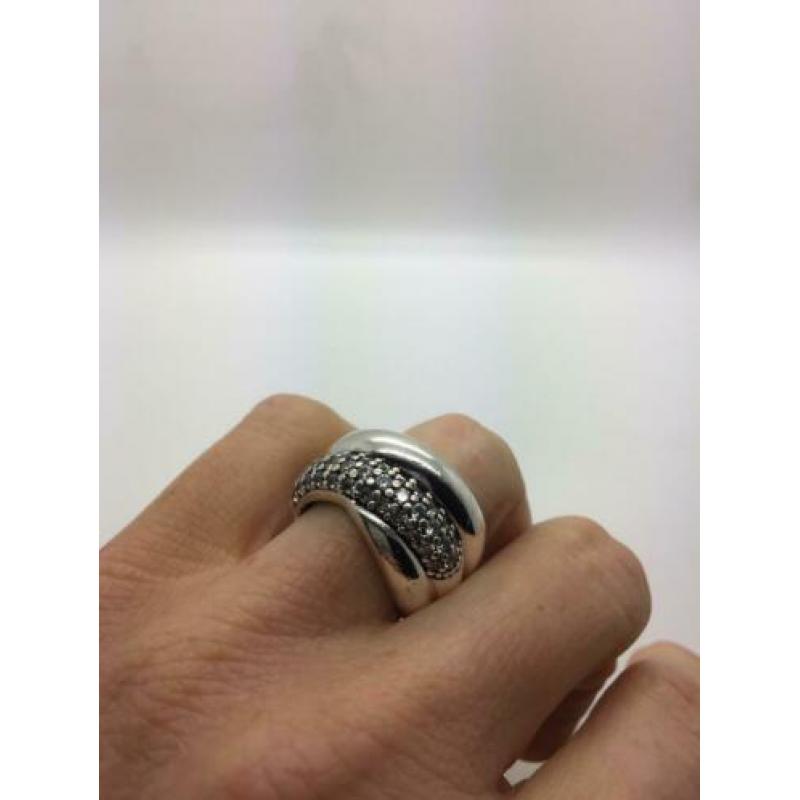 H109 Prachtige zilveren Ti Sento ring maat 16