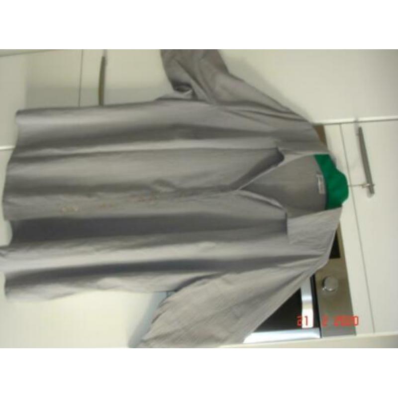 leuke grijze blouse zgan en wit shirt UllaPopken,nw, 58/60
