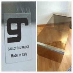 Salontafel smoked glass Italiaans design Galotti & Radice
