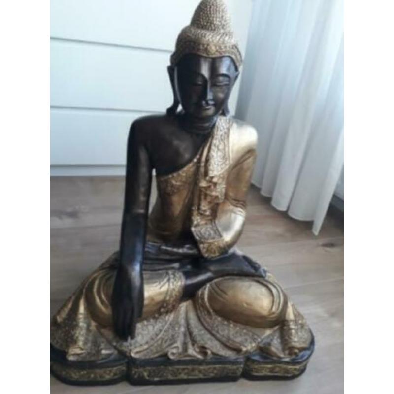 Zittende Boeddha goudkleurig