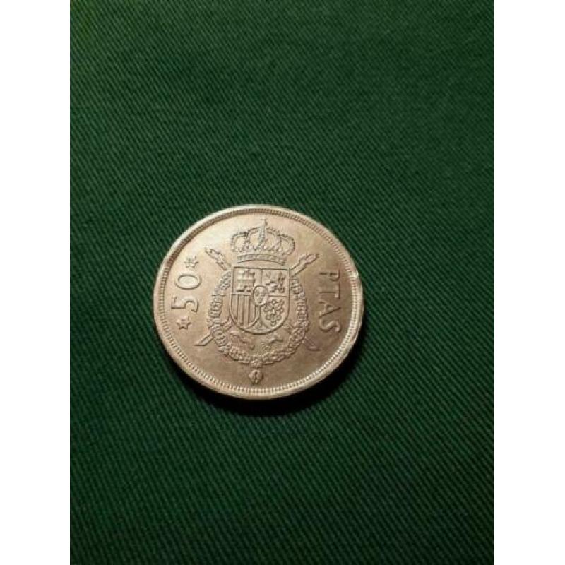 3 munten Spanje 50 pesetas 1957-1975