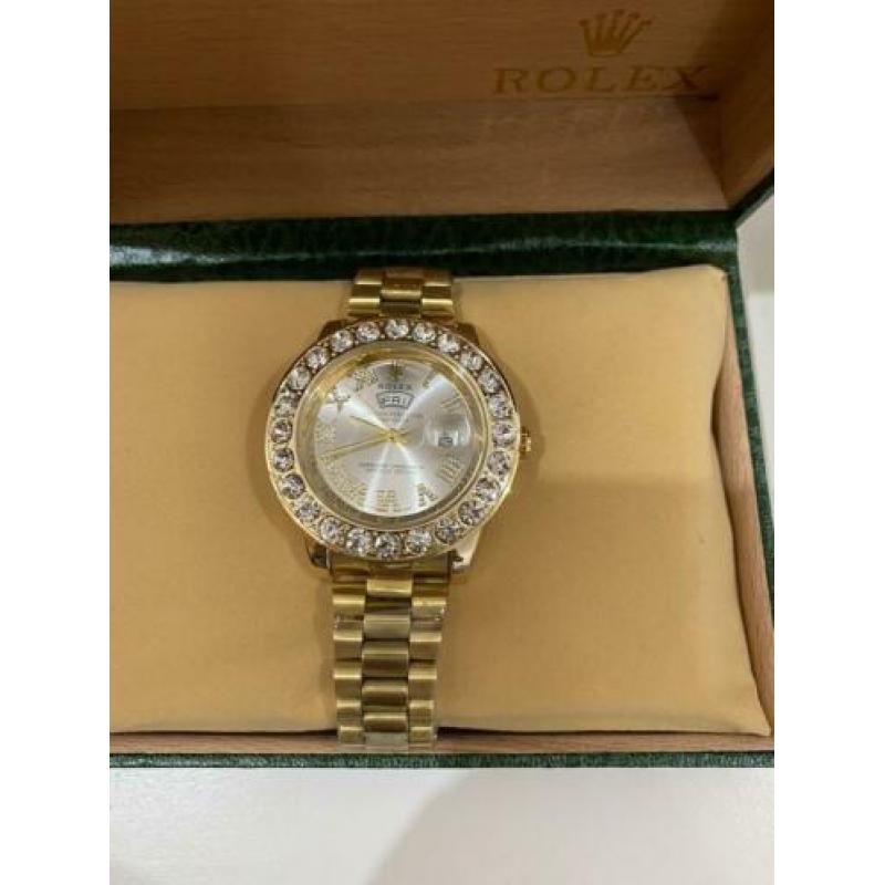 Nieuwe Rolex Day-Date dames/heren horloge met Diamanten