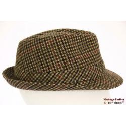 hoed Trilby Hawkins tweed-stijl groen bruin 57, 58, 59 en 60
