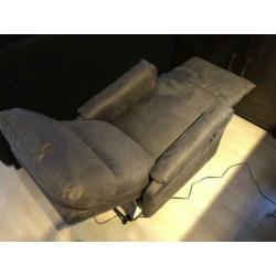 Elektrisch traploos. Relax fauteuil Manteo kleur clay