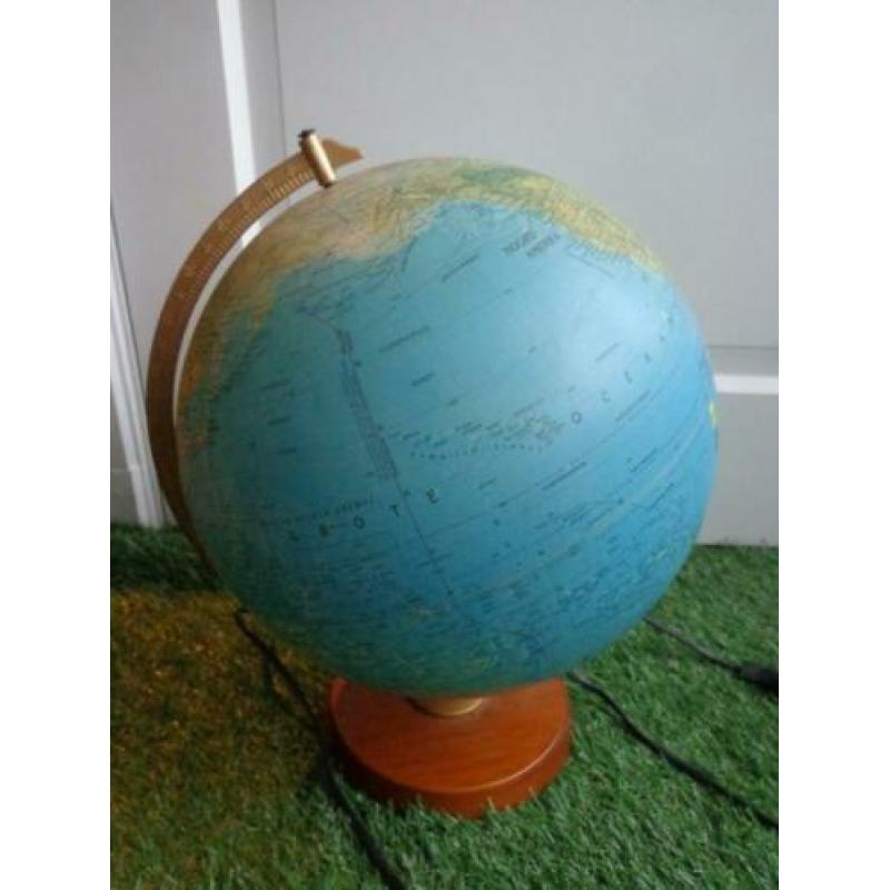 Vintage wereldbol / globe met verlichting,Scanglobe,Denemark