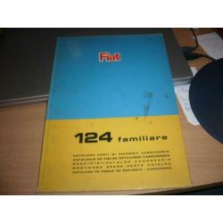 Onderdelenboek FIAT 124 FAMILIARE modellen uit 10-1966