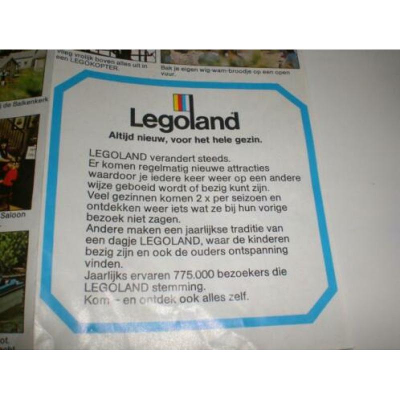 Oude reclamefolder Legoland in Denemarken jaren 70