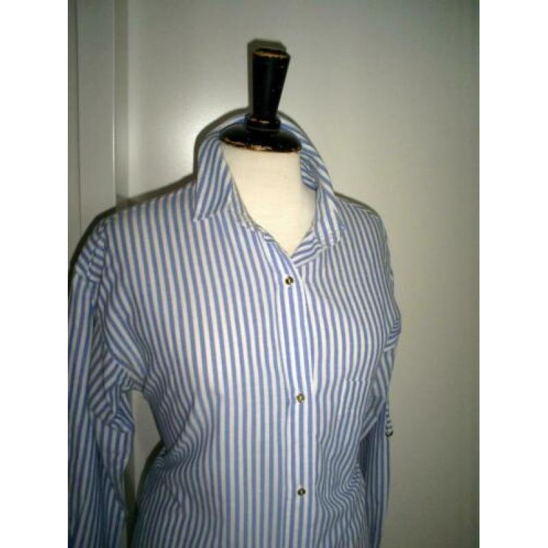 gestreepte ZARA blouse maat 38 met ophaal mouwen