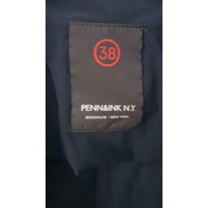 Penn en Ink jasje (colbert), donkerblauw grijze mouw, mt 38