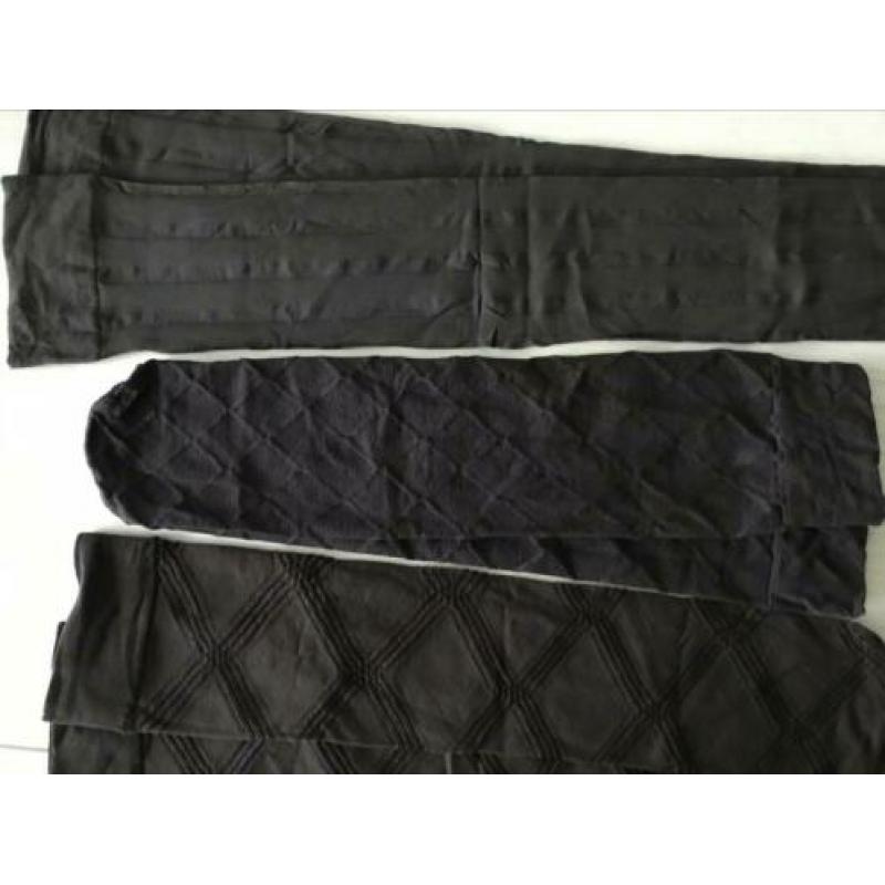 3 verschillende pantykousjes zwart/grijs .....nieuw.....