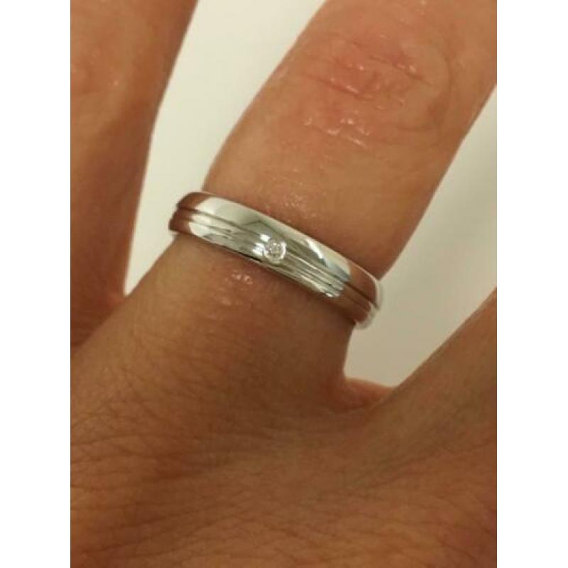 TN-4030219 Gouden Band Ring Acredo - Diamant / Witgoud
