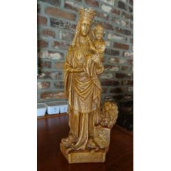 Antiek gipsen beeld Maria van Vlaanderen