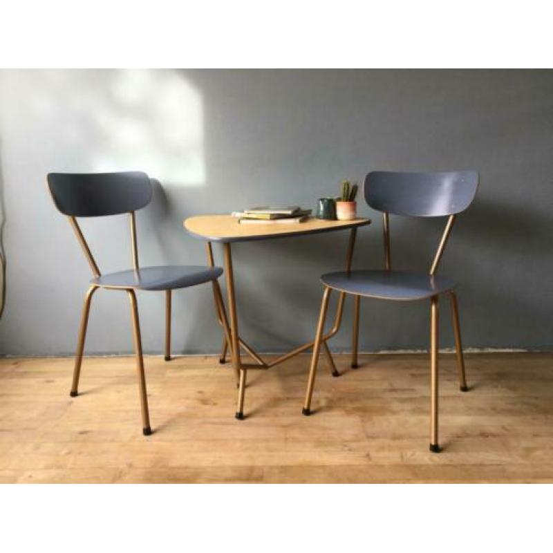 Vintage jaren’50 design Rietveld setje tafel + 2 stoeltjes