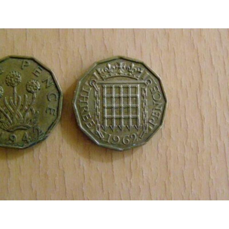 Engeland - Three pence - 1942 en 1962