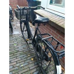 Zwarte meisjes oma fiets (framehoogte 43 cm)