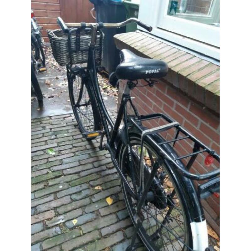 Zwarte meisjes oma fiets (framehoogte 43 cm)