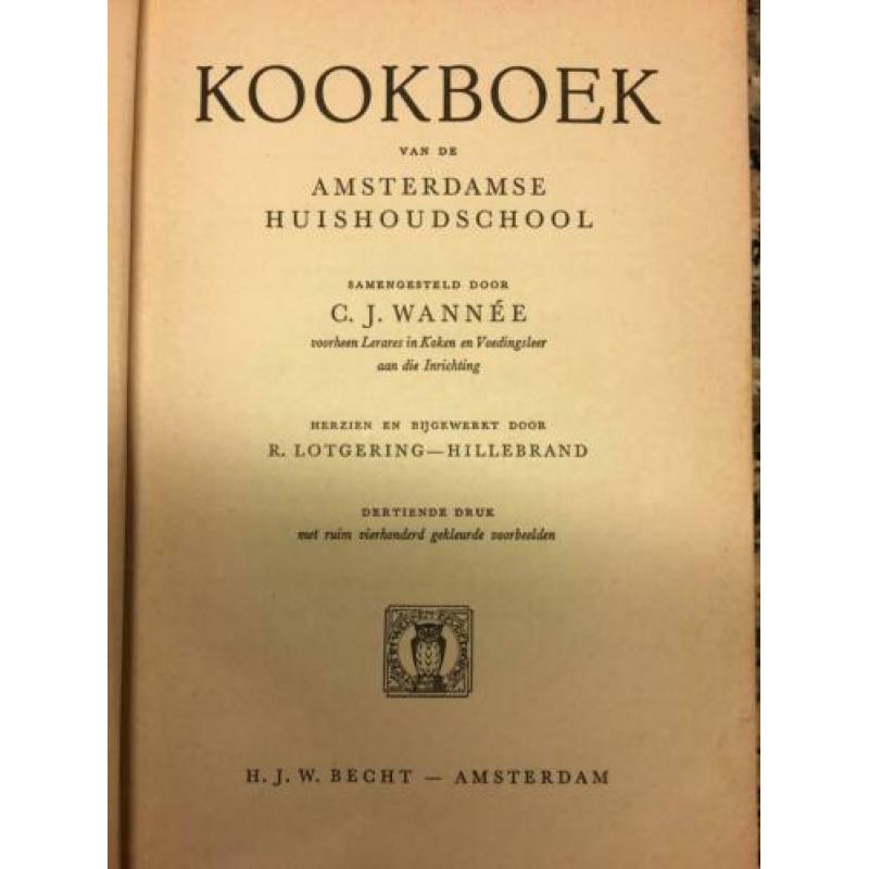 CJ Wannée, Kookboek Amsterdamse Huishoudschool, 13e druk