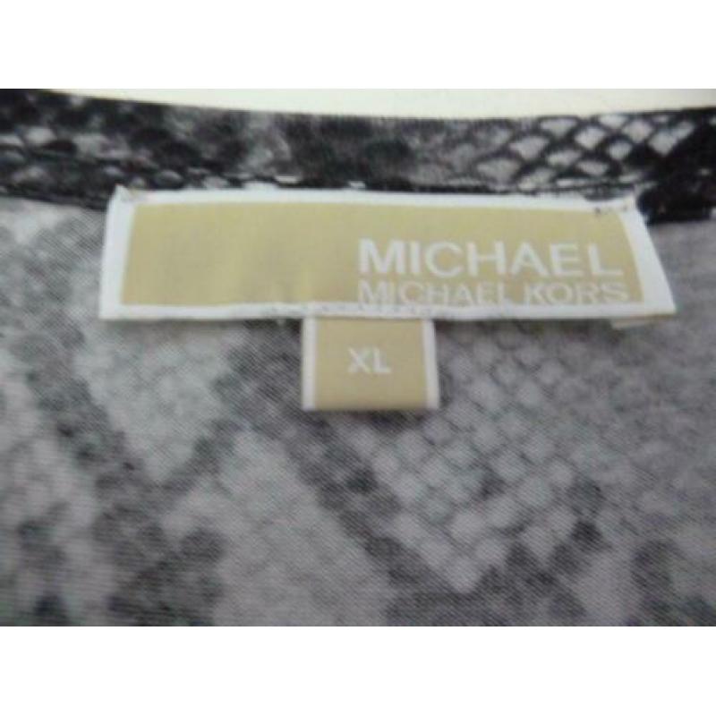 Michael Kors, top, snakeprint, grijs/zwart/wit, maat XL