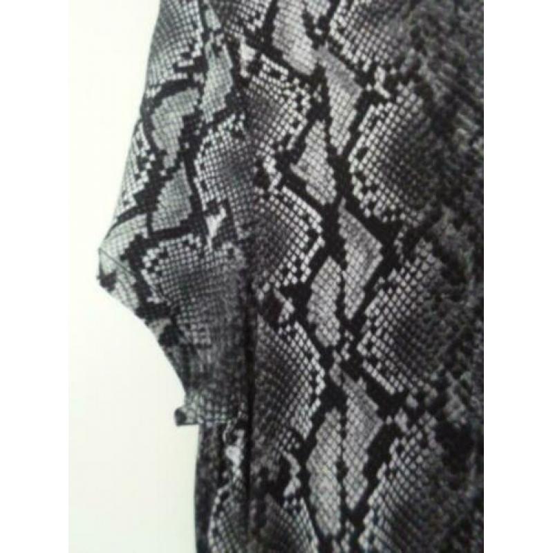 Michael Kors, top, snakeprint, grijs/zwart/wit, maat XL