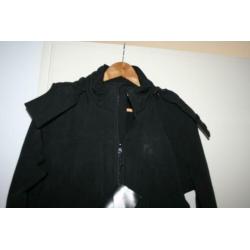 B&C softshell hooded zwarte jas mt M Nieuw