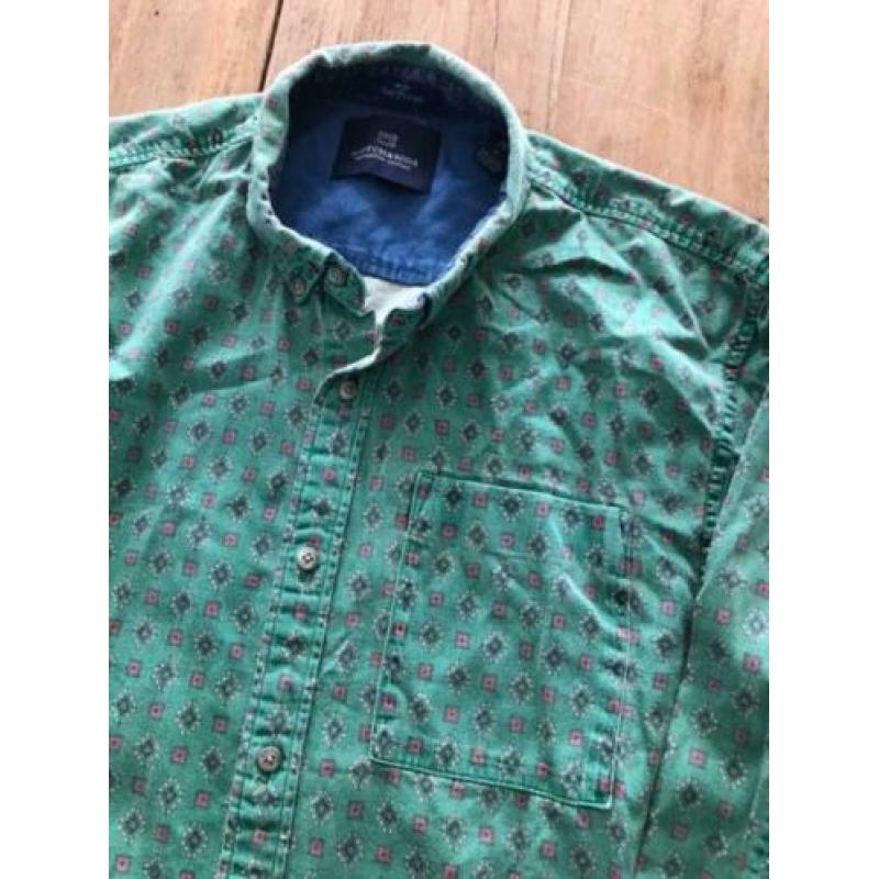Scotch soda used look blouse overhemd groen patroon m valt s