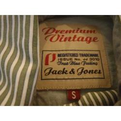 overhemd jack&jones, gestreept, groen, M