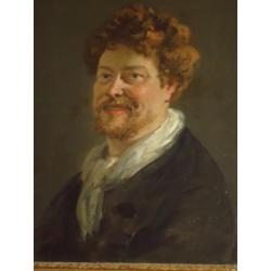 Georges PETIT-WERY °1845-1881 FR. portret antieke olie/doek