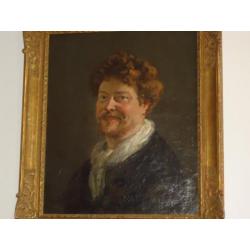 Georges PETIT-WERY °1845-1881 FR. portret antieke olie/doek