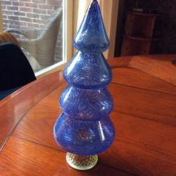 Hele mooie handwerk kerstboom in artglas.