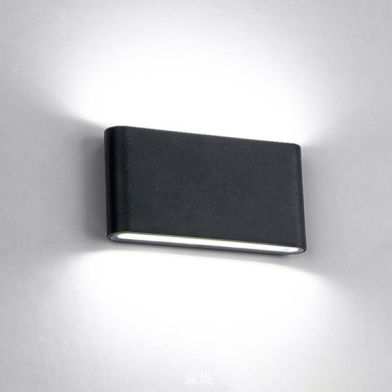 Modern 12W COB LED Black Wall Sconce Light IP65 Waterproof Indoor Outdoor Decor AC85 265V