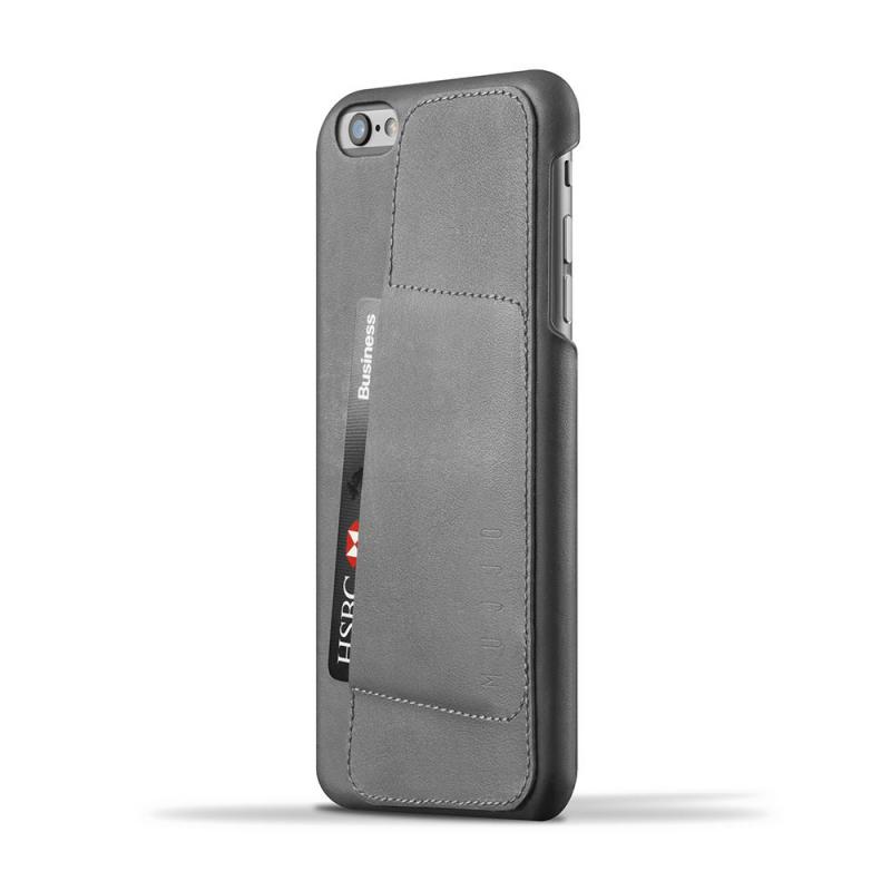 iPhone hoesje Mujjo Leather Wallet Case 80º iPhone 6/6S Plus Gray