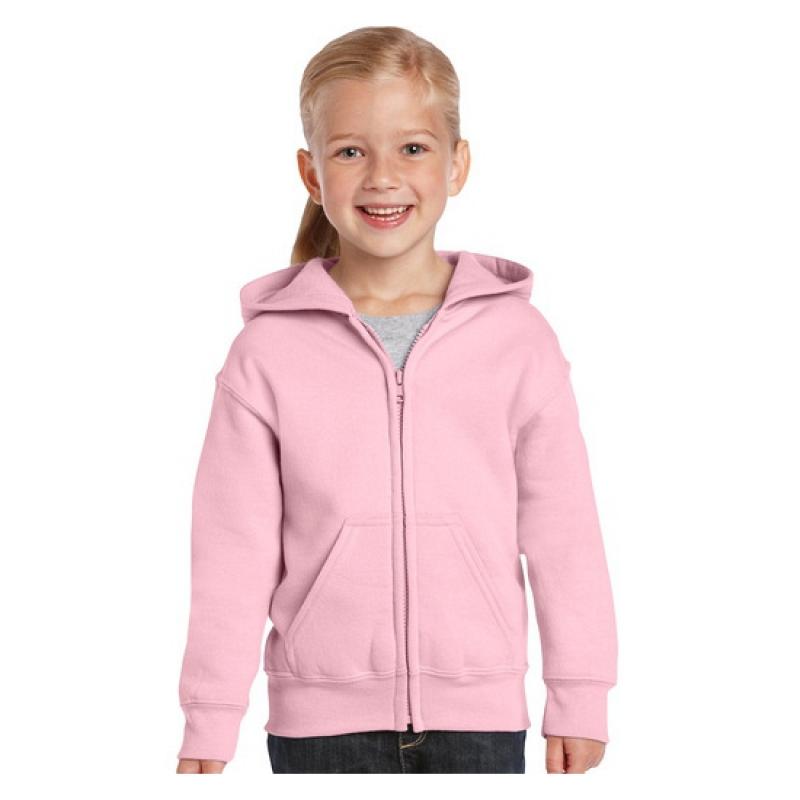 Truien en sweaters Gildan Lichtroze capuchon vest voor meisjes