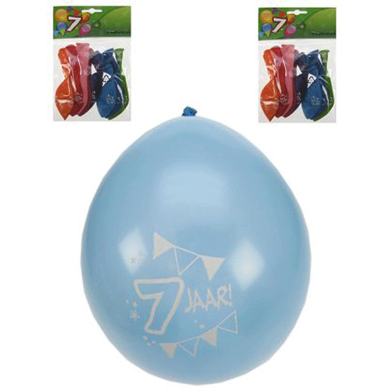 Leeftijd feestartikelen 7 jaar ballonnen verjaardag 8 stuks