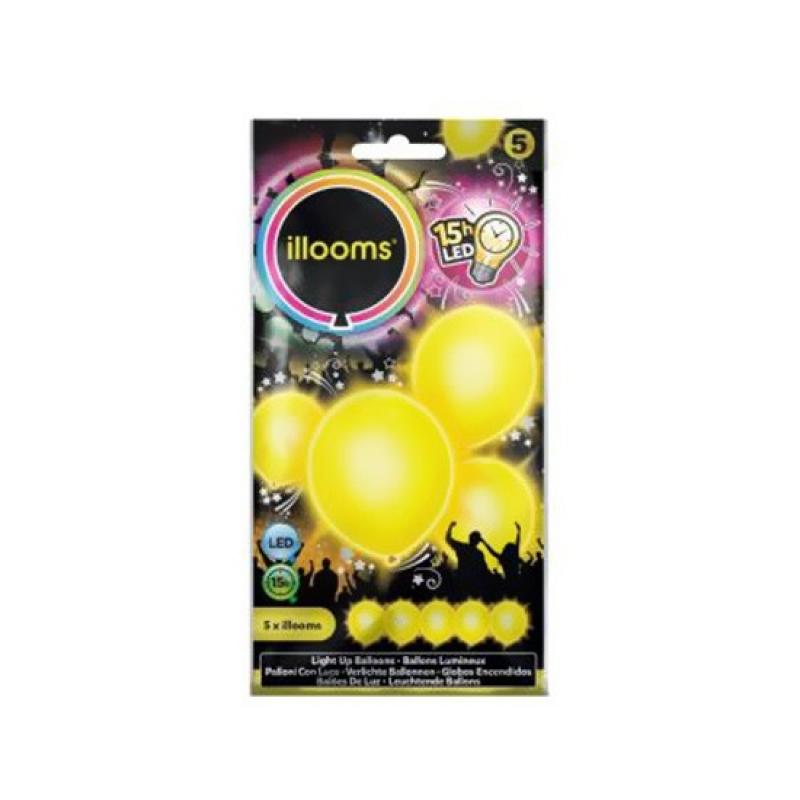Ballonnen geel met LED verlichting Geen Feestartikelen diversen