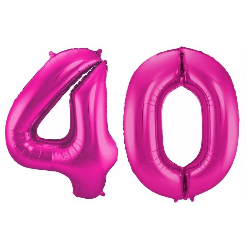 Cijfer ballonnen 40 jaar 86 cm Geen Leeftijd feestartikelen