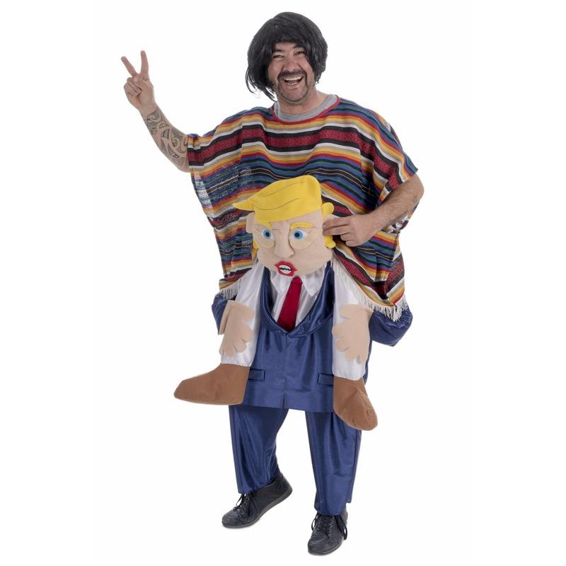 Bekende personen Carnavalskostuum winkel Instapkostuum president Trump vs. mexicaan voor volwassenen